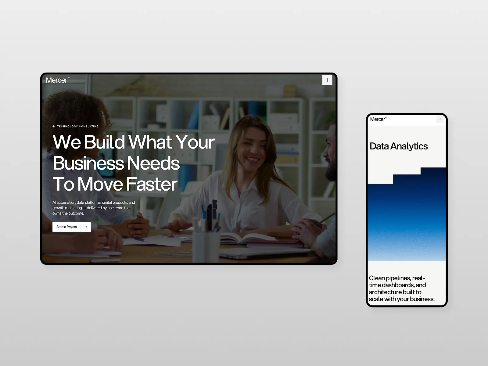 Mercer — Technology Consulting Template — Flowit Supply Framer Template