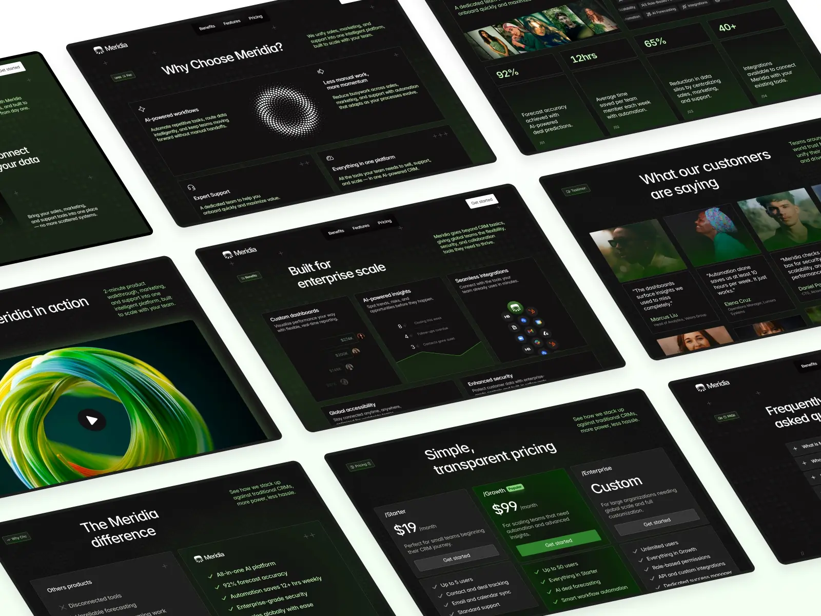 Meridia — AI SaaS landing page