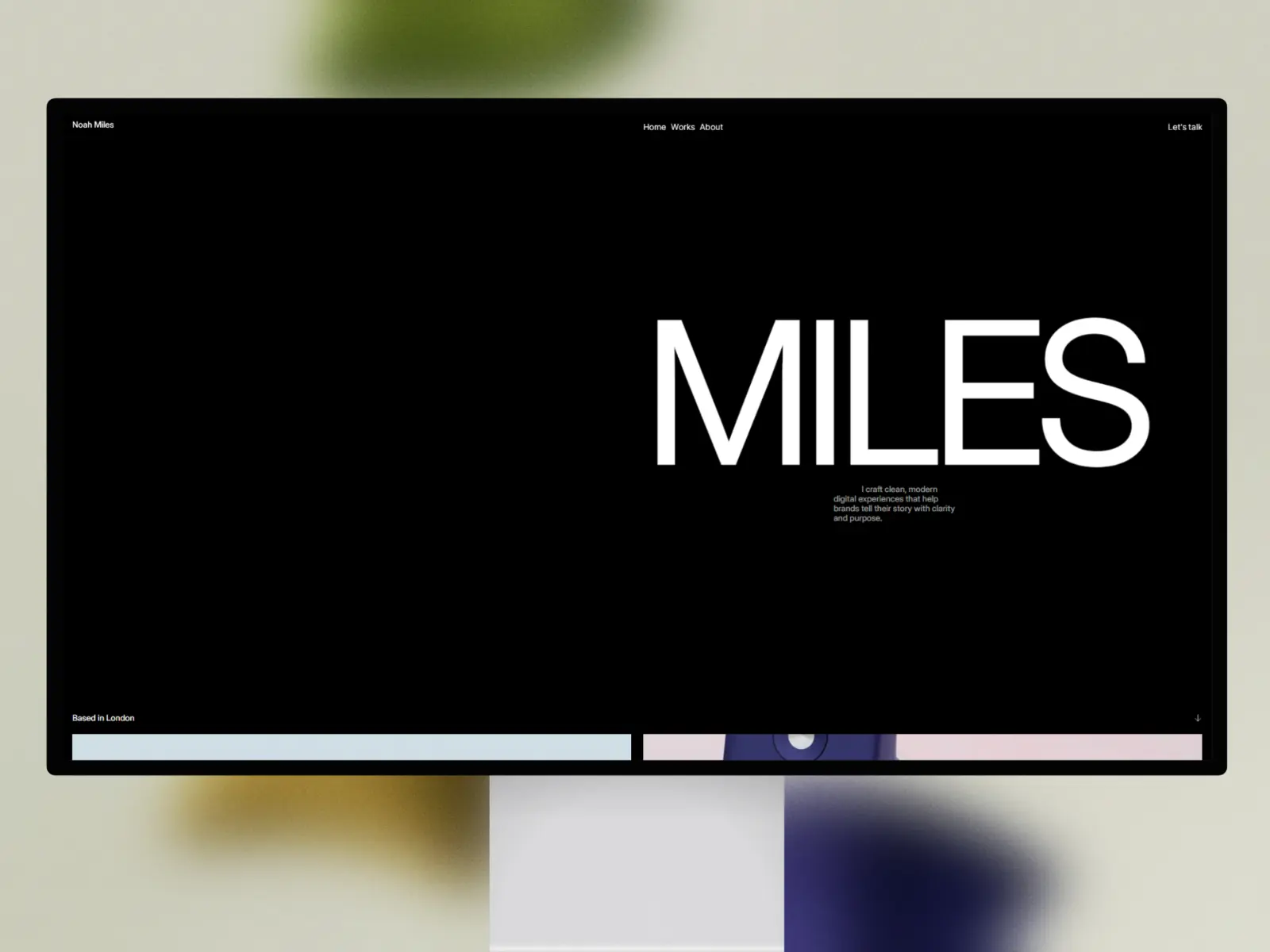 Miles — Free Minimal Portfolio Template — Muhammed Irshad Framer Template