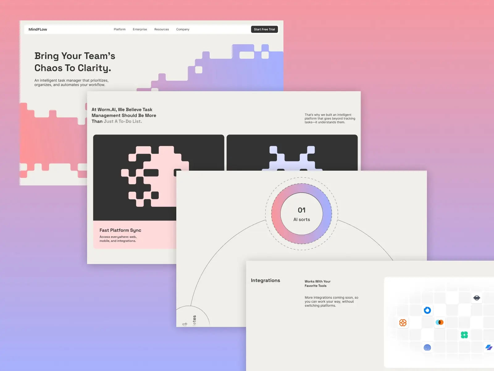 MindFlow — AI Productivity Landing Page