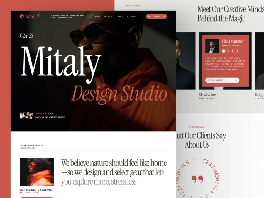 Mitaly — Creative Agency & Marketing Agency — Pentaclay Framer Template
