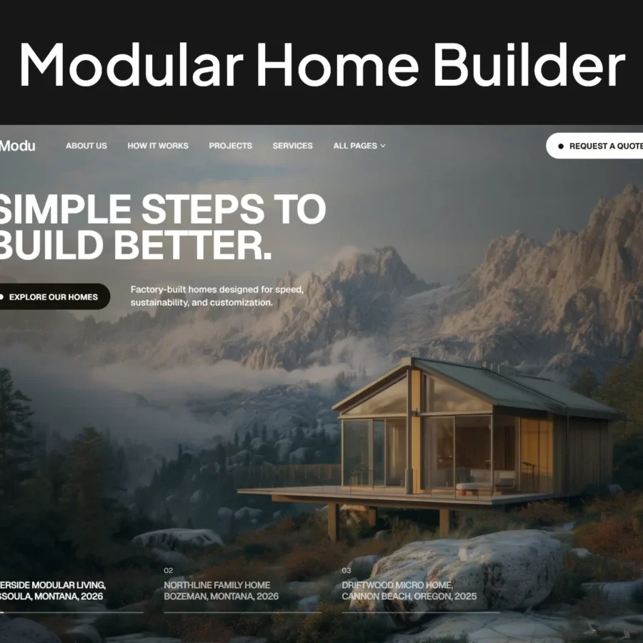 Modu — Modular and Tiny Home Builder — fourtwelve Framer Template