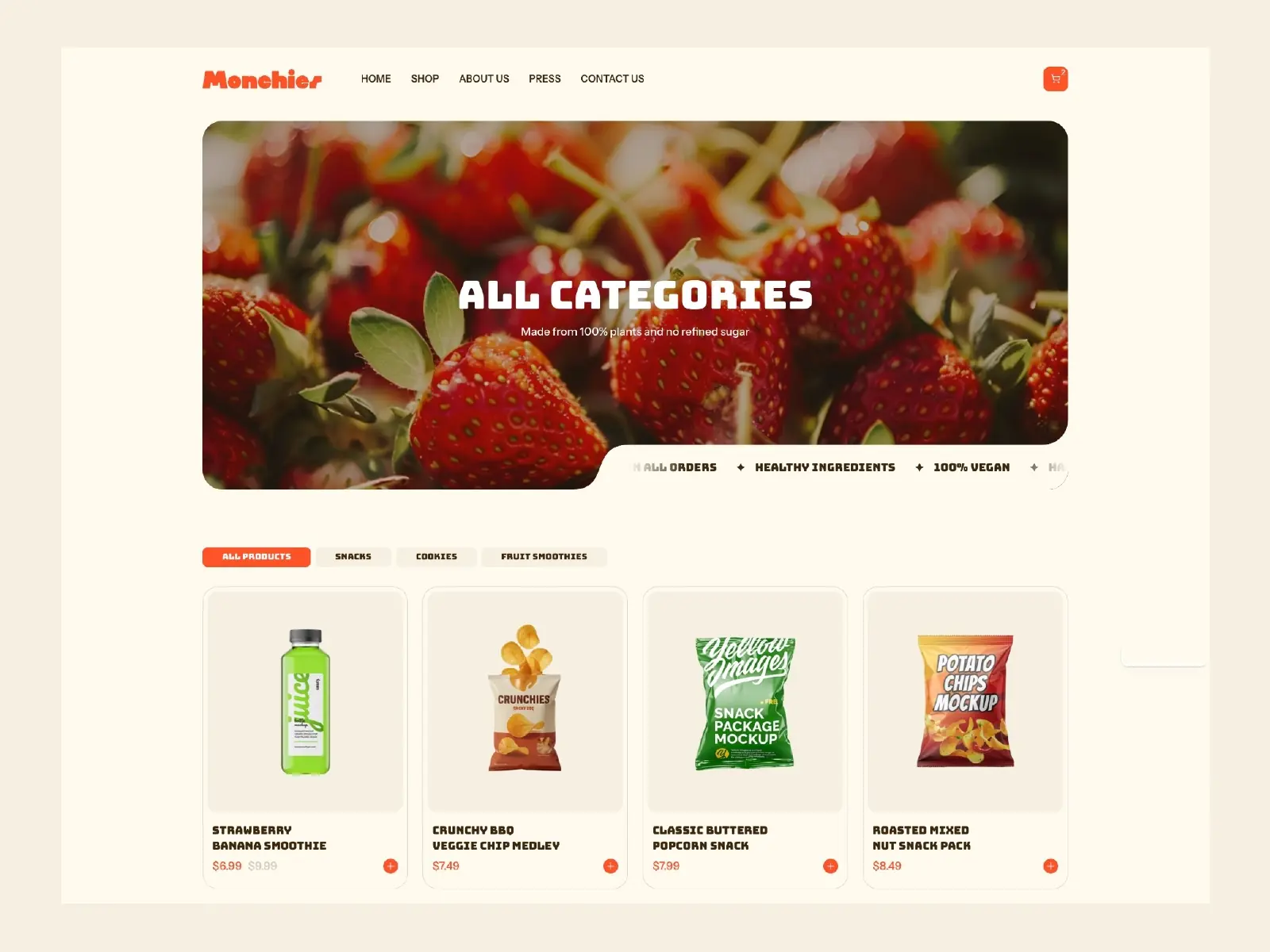 Monchies — Framer eCommerce Shopify template