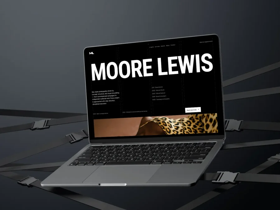 Moore Lewis — Editorial photography template — Nzau Ng'emu Framer Template