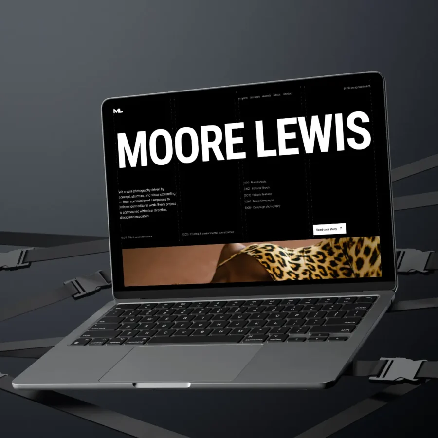 Moore Lewis — Editorial photography template — Nzau Ng'emu Framer Template
