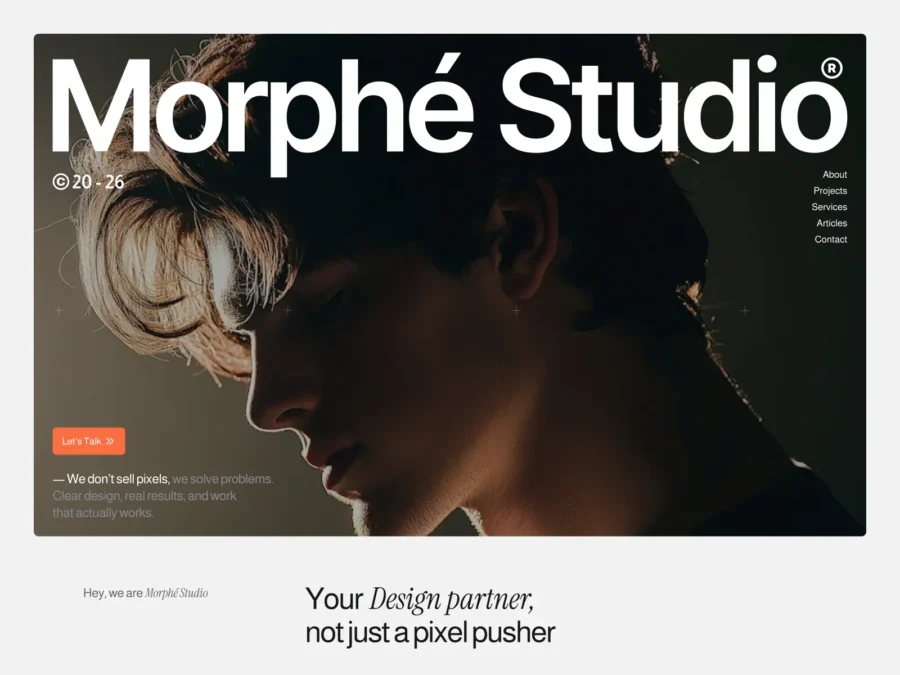 Morphe — Creative Design Studio for Framer — Tanjim Islam Framer Template