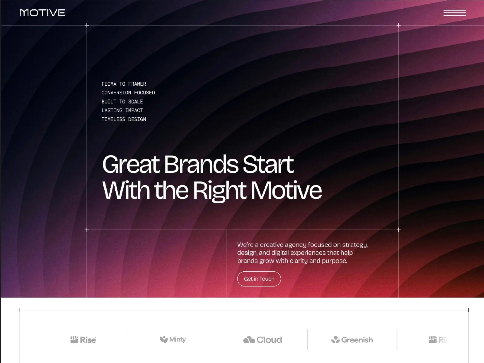Motive — Creative Agency/Portfolio Template