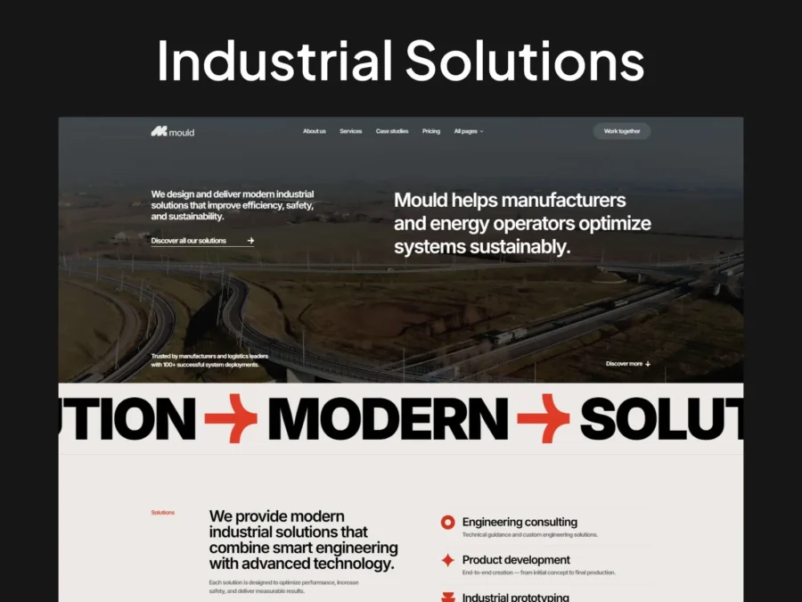 Mould — Industrial Solutions and Ideas — fourtwelve Framer Template