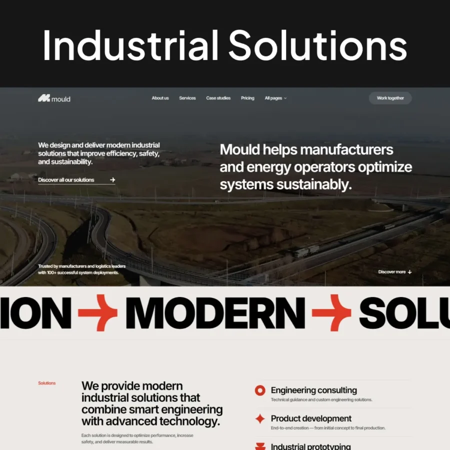 Mould — Industrial Solutions and Ideas — fourtwelve Framer Template