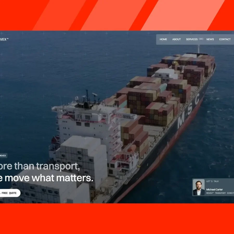 Move X — Transport Framer Template — Flowmance Framer Template