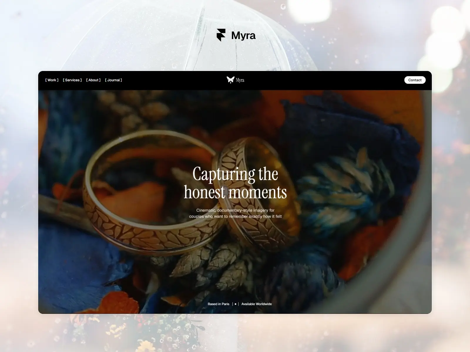 Myra — Wedding Photography Template — Mehdi Tra Framer Template