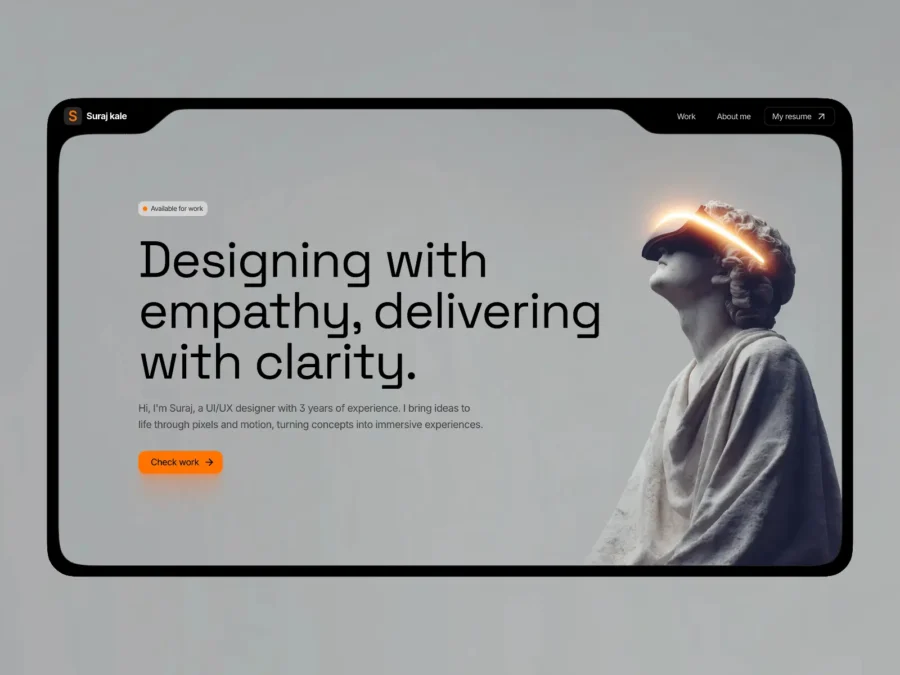 Mystic Flow — Unique portfolio for designers — Suraj Kale Framer Template