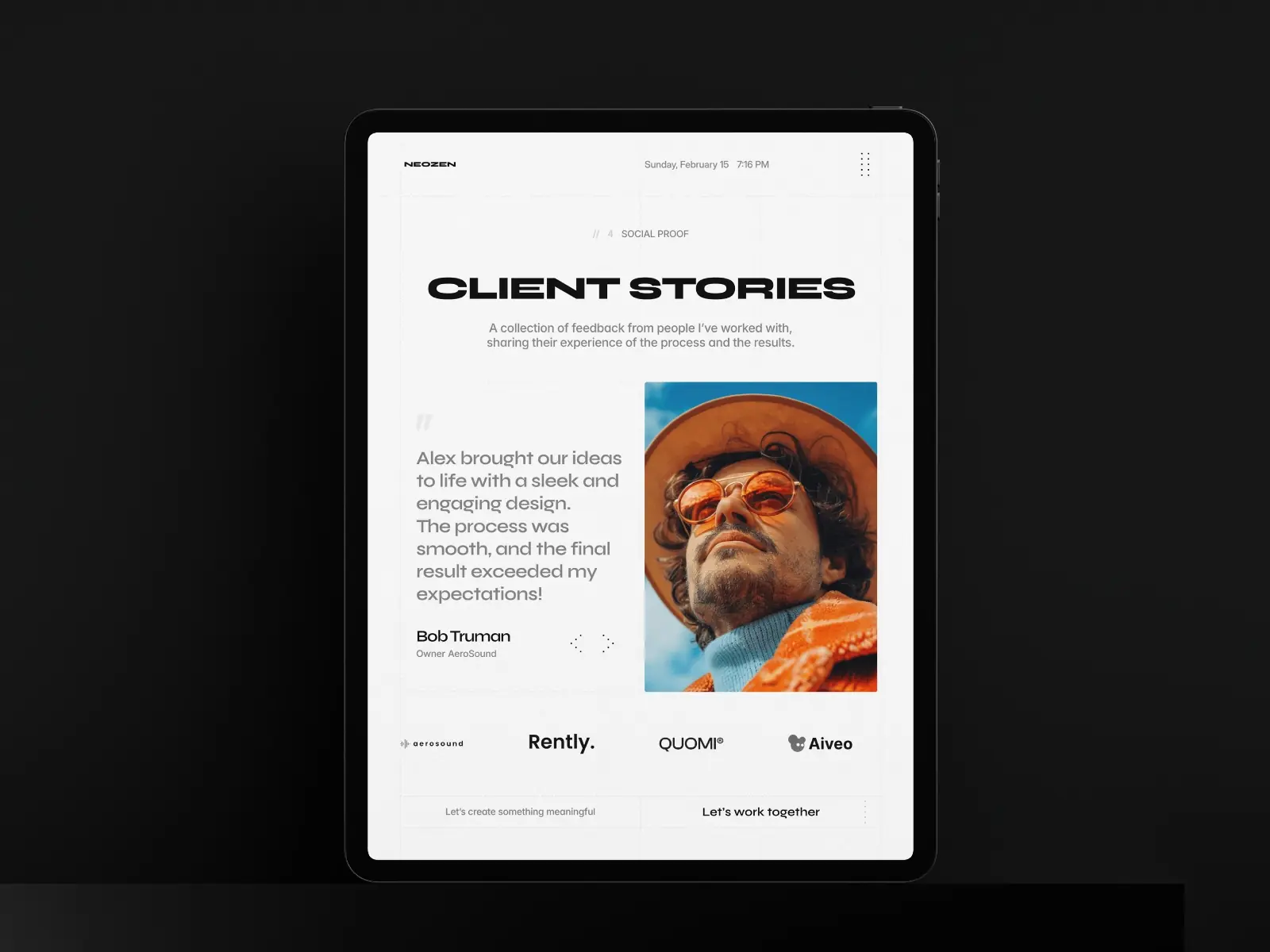 Neozen — Refined Portfolio Template
