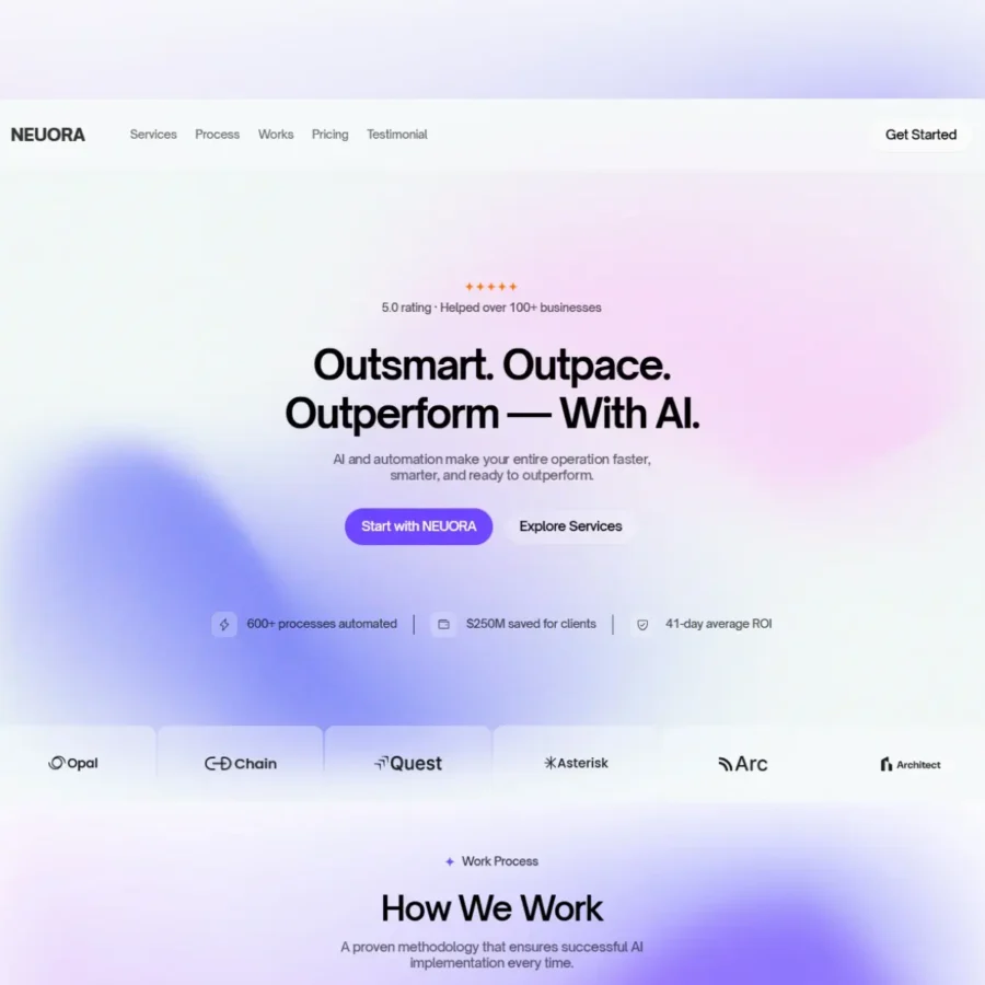 NEUORA — AI Agency & Automation Template — Clariv Studio Framer Template