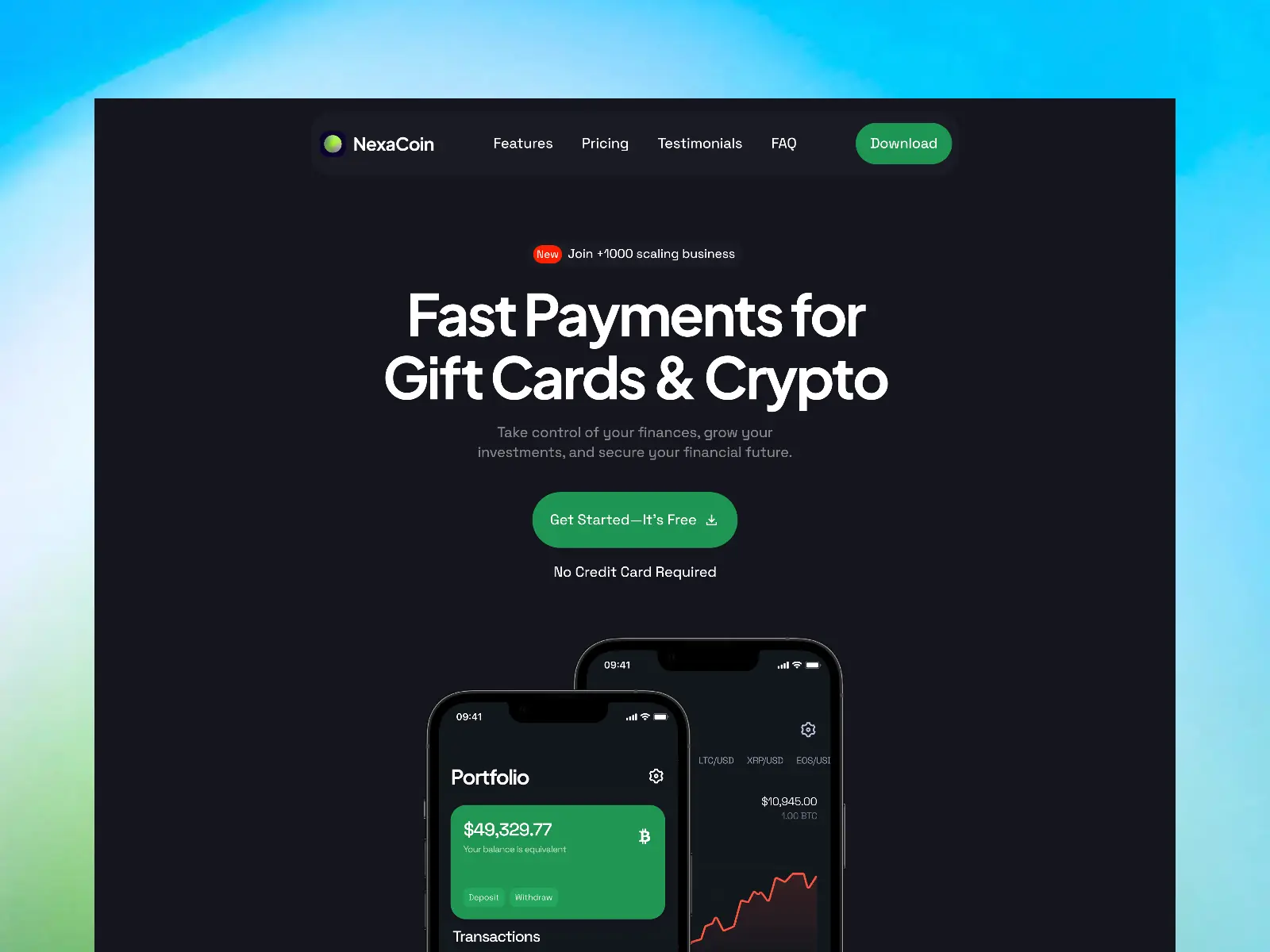 NexaCoin — App Landing Page Template — Sanvy Islam Framer Template
