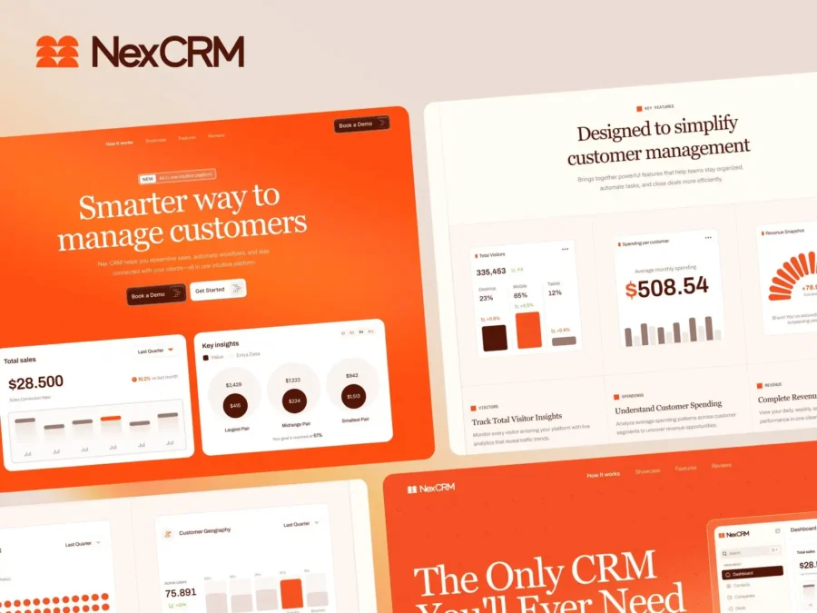 NexCrm — Multi-Layout SaaS Template — Framerbite Framer Template