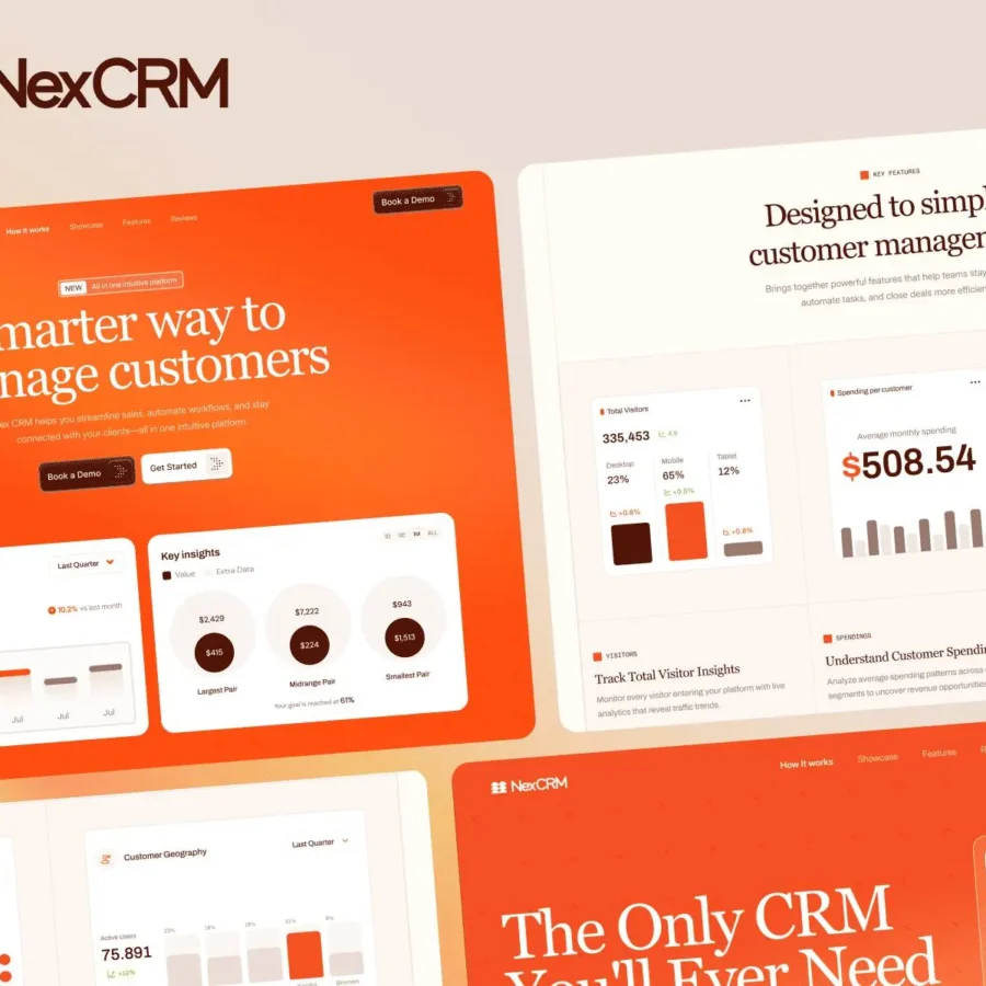 NexCrm — Multi-Layout SaaS Template — Framerbite Framer Template