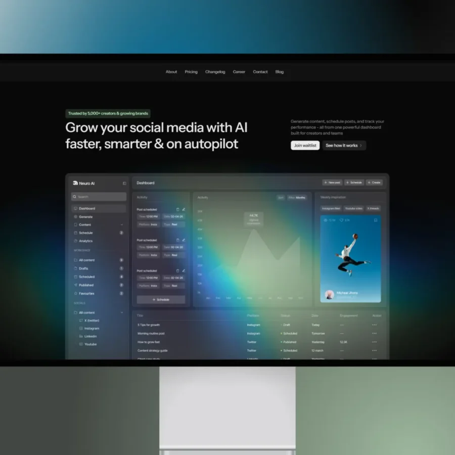 Nexra — Startup, SaaS or AI launched today — Bahjat arshi Framer Template