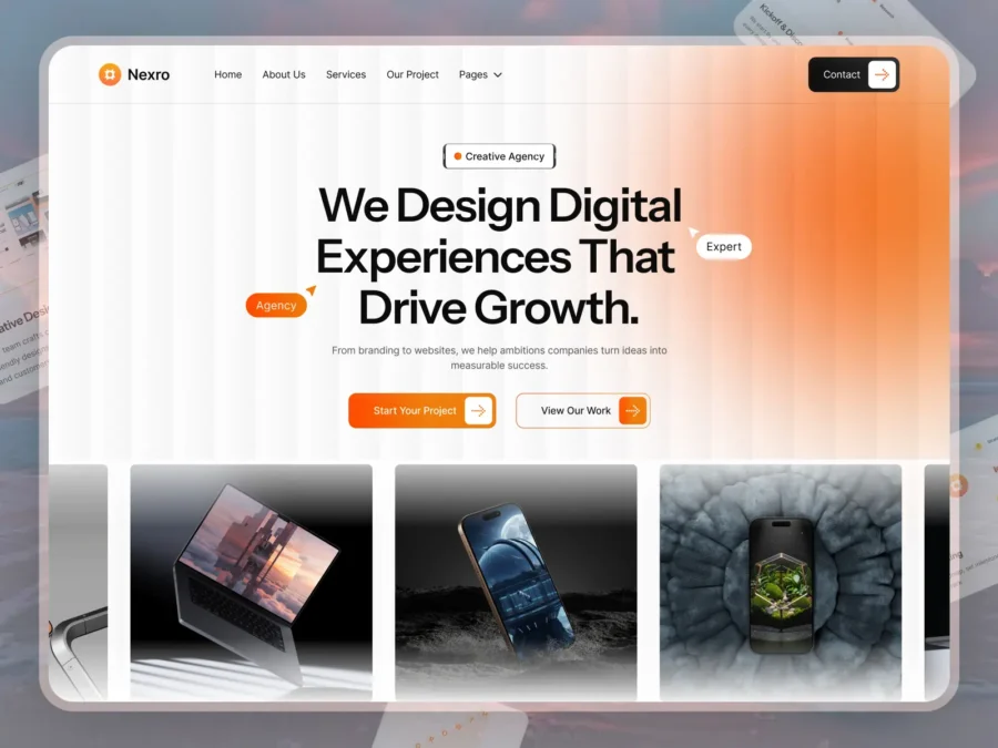 Nexro — Modern multi-page agency website — Morphic Framer Template