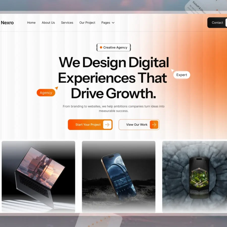 Nexro — Modern multi-page agency website — Morphic Framer Template