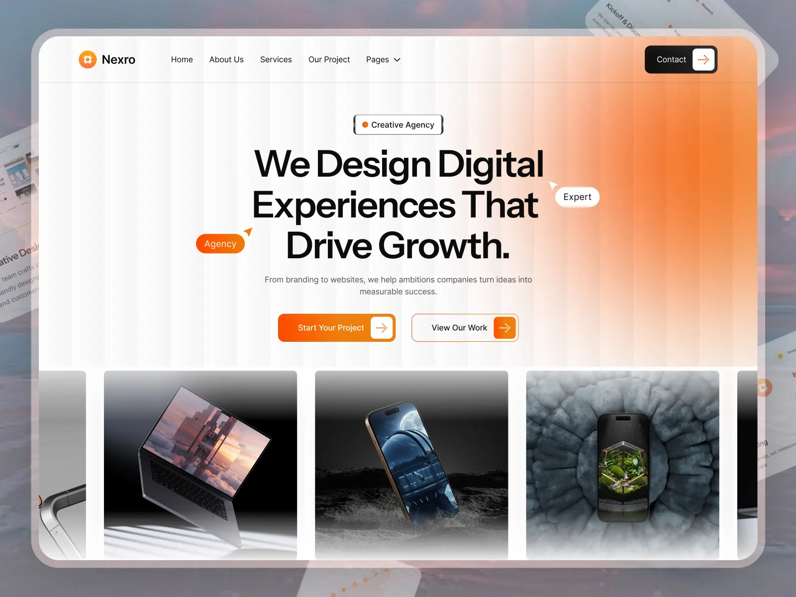 Nexro — Modern multi-page agency website — Morphic Framer Template