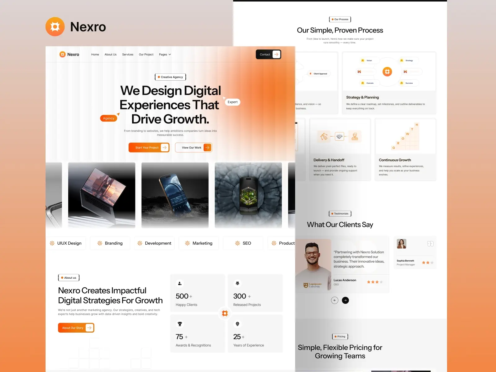 Nexro — Modern multi-page agency website
