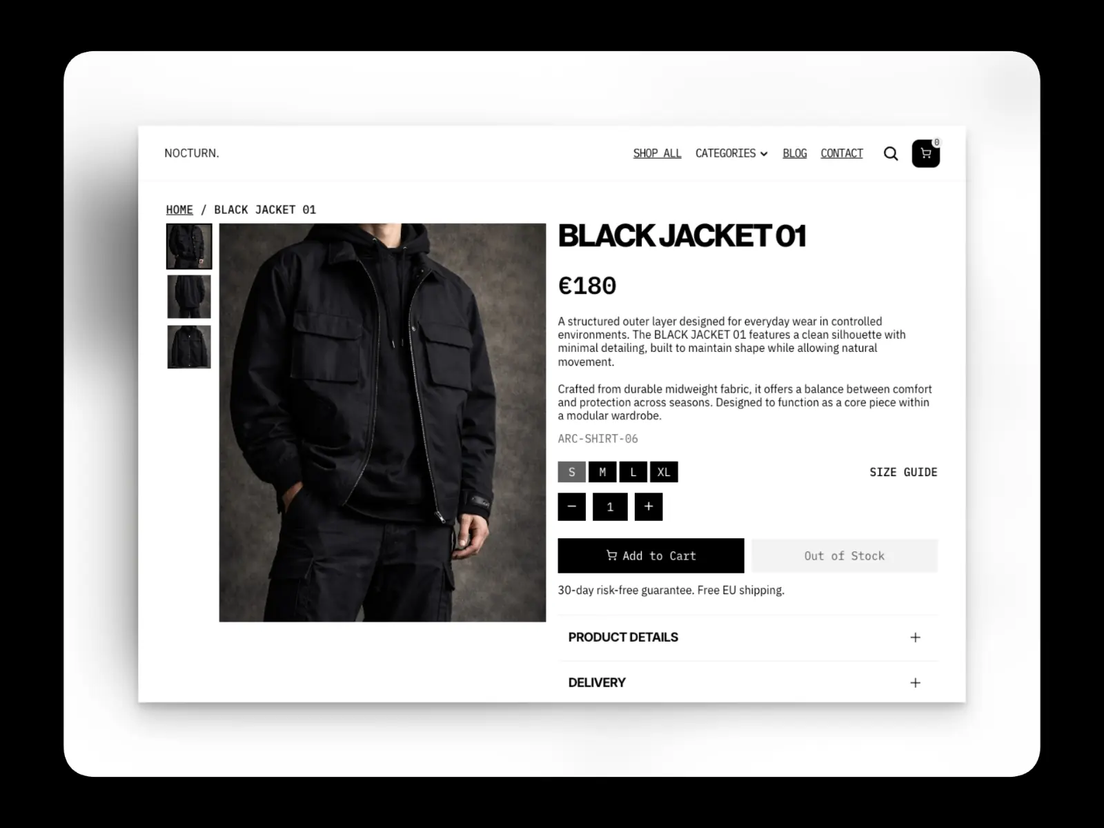 NOCTURN — E-commerce Template x Shopify