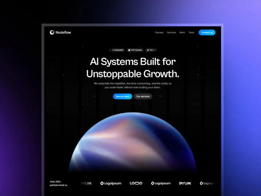 Nodeflow — AI Automation Agency Template — Nasir Nawaz Framer Template