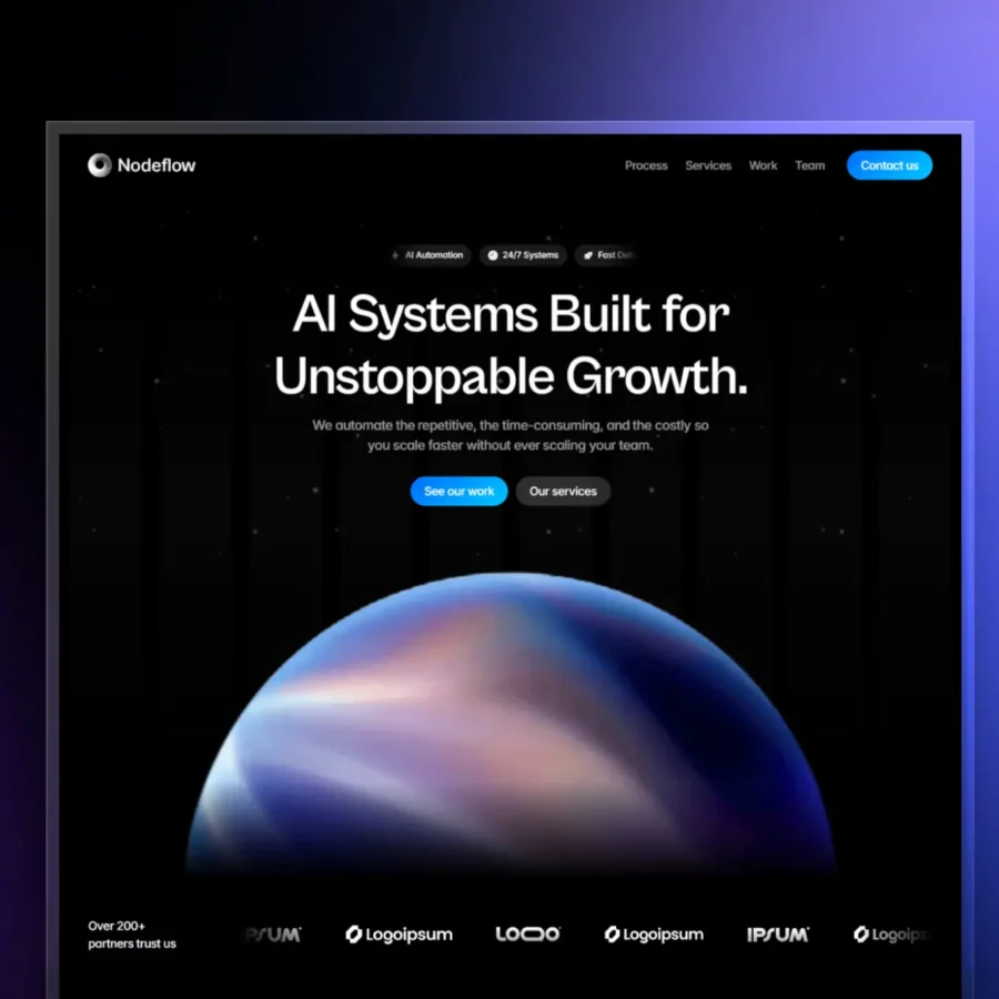 Nodeflow — AI Automation Agency Template — Nasir Nawaz Framer Template