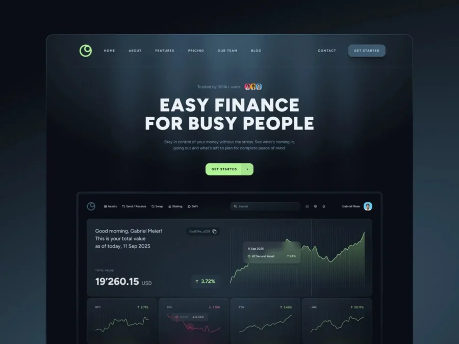 Noiro — Finance & SaaS Startup Website — Yolk Templates Framer Template