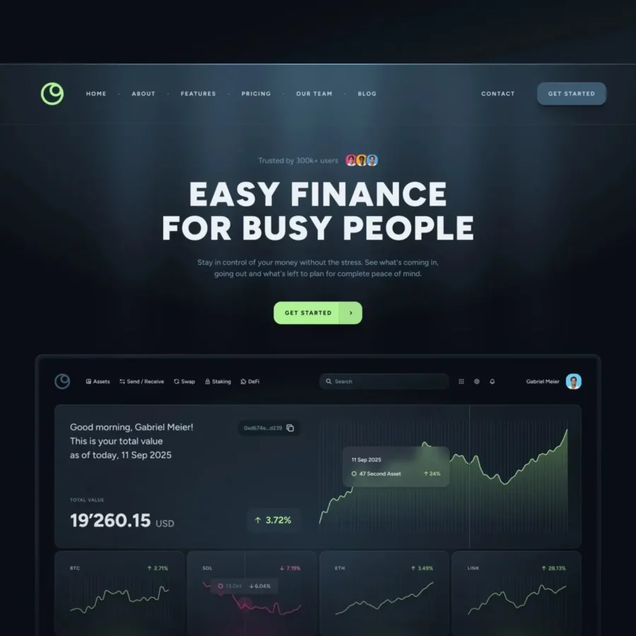 Noiro — Finance & SaaS Startup Website — Yolk Templates Framer Template