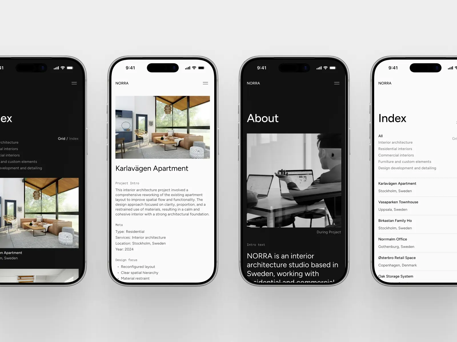 NORRA — Refined interior design template