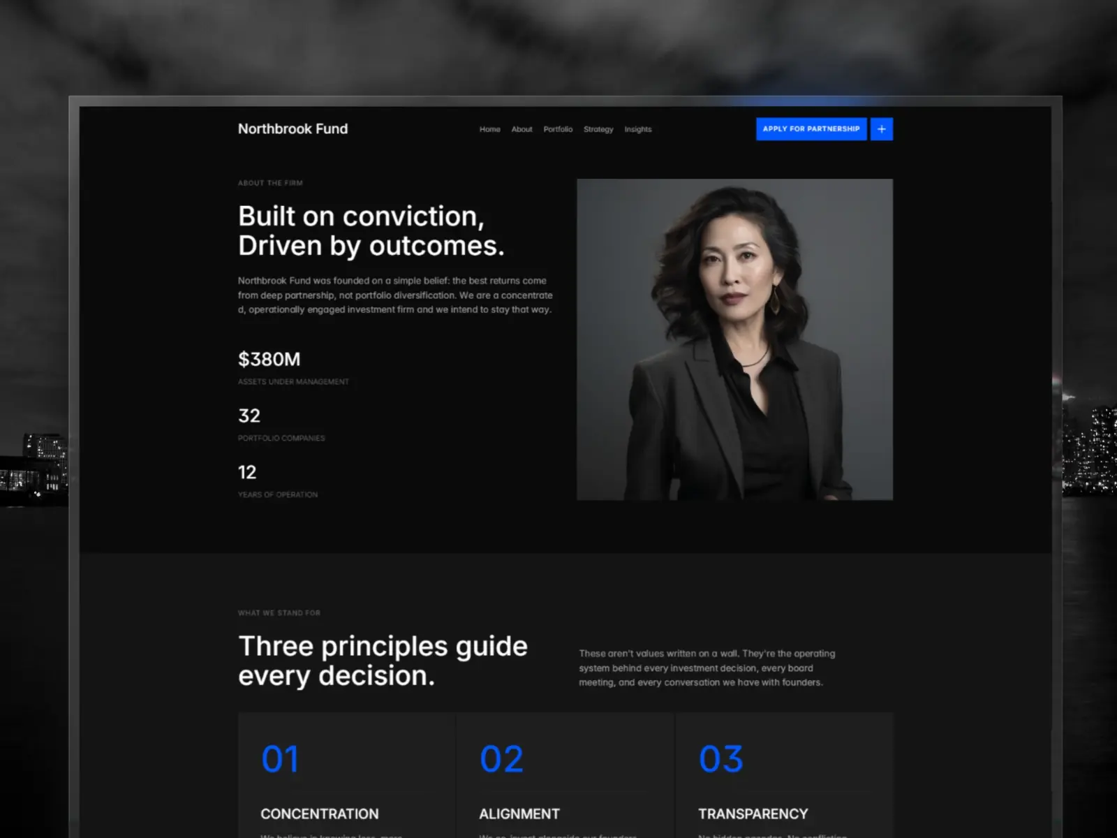 Northbrook — Private Equity & VC Framer website