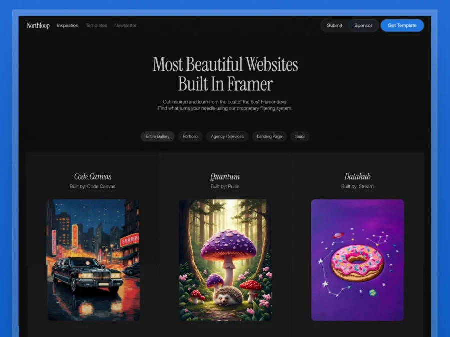 Northloop — Directory/Curation Template — Peter Konti Framer Template