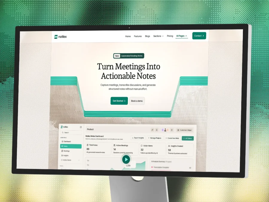 Notlex — Modern SaaS & AI Product Template — Sandesh Koshti Framer Template