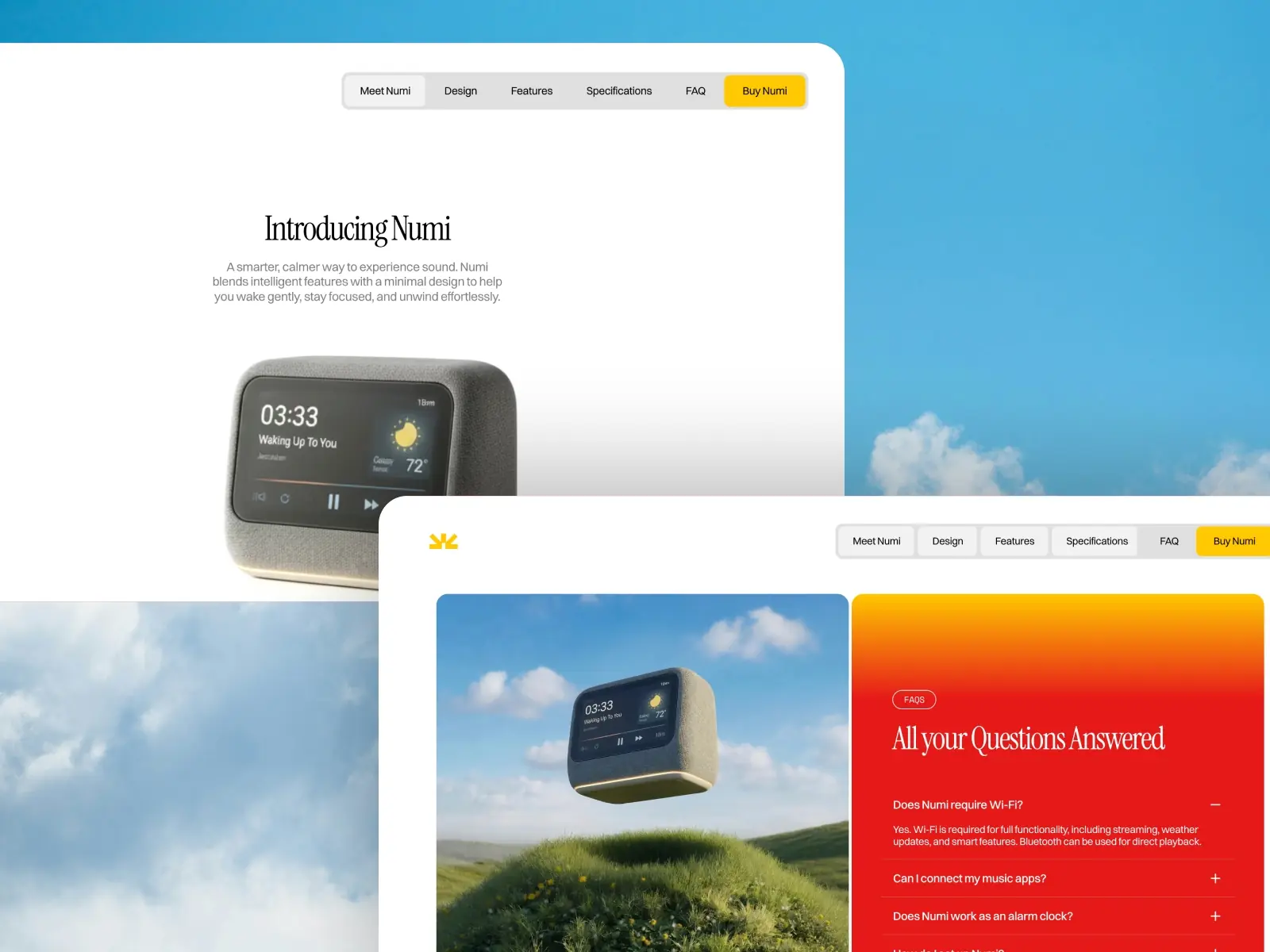 Numi — Smart Speaker Website Template