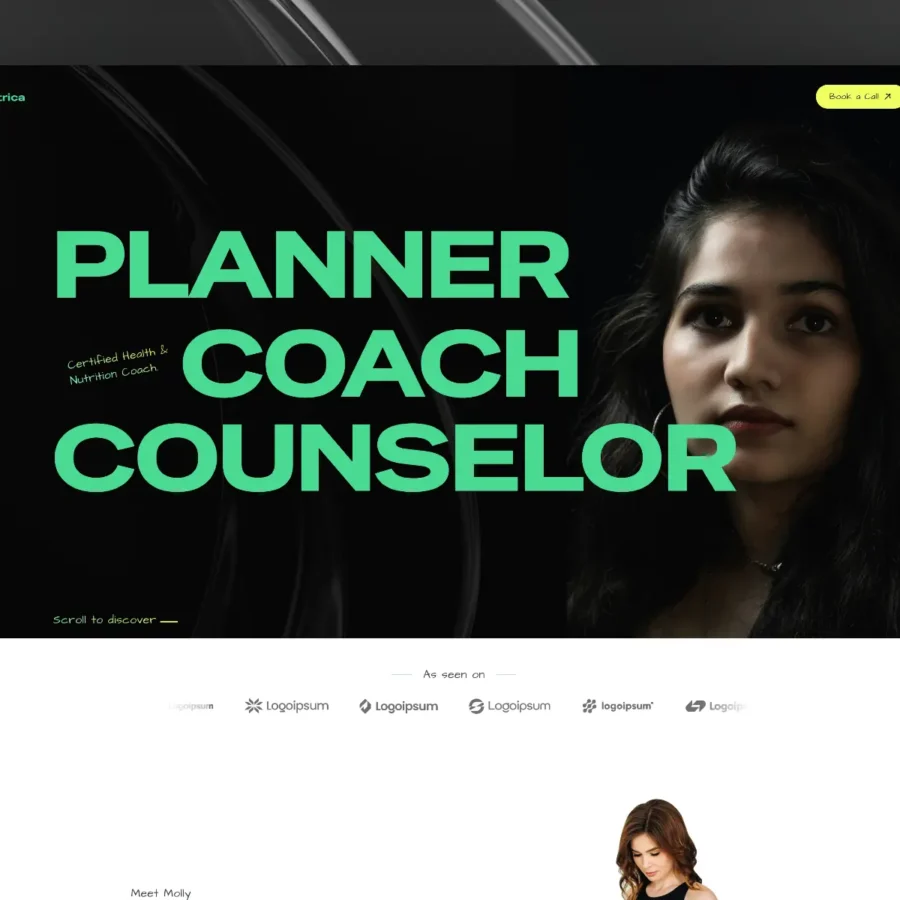 Nutrica — Nutritionist Website Template — Bickyg Framer Template