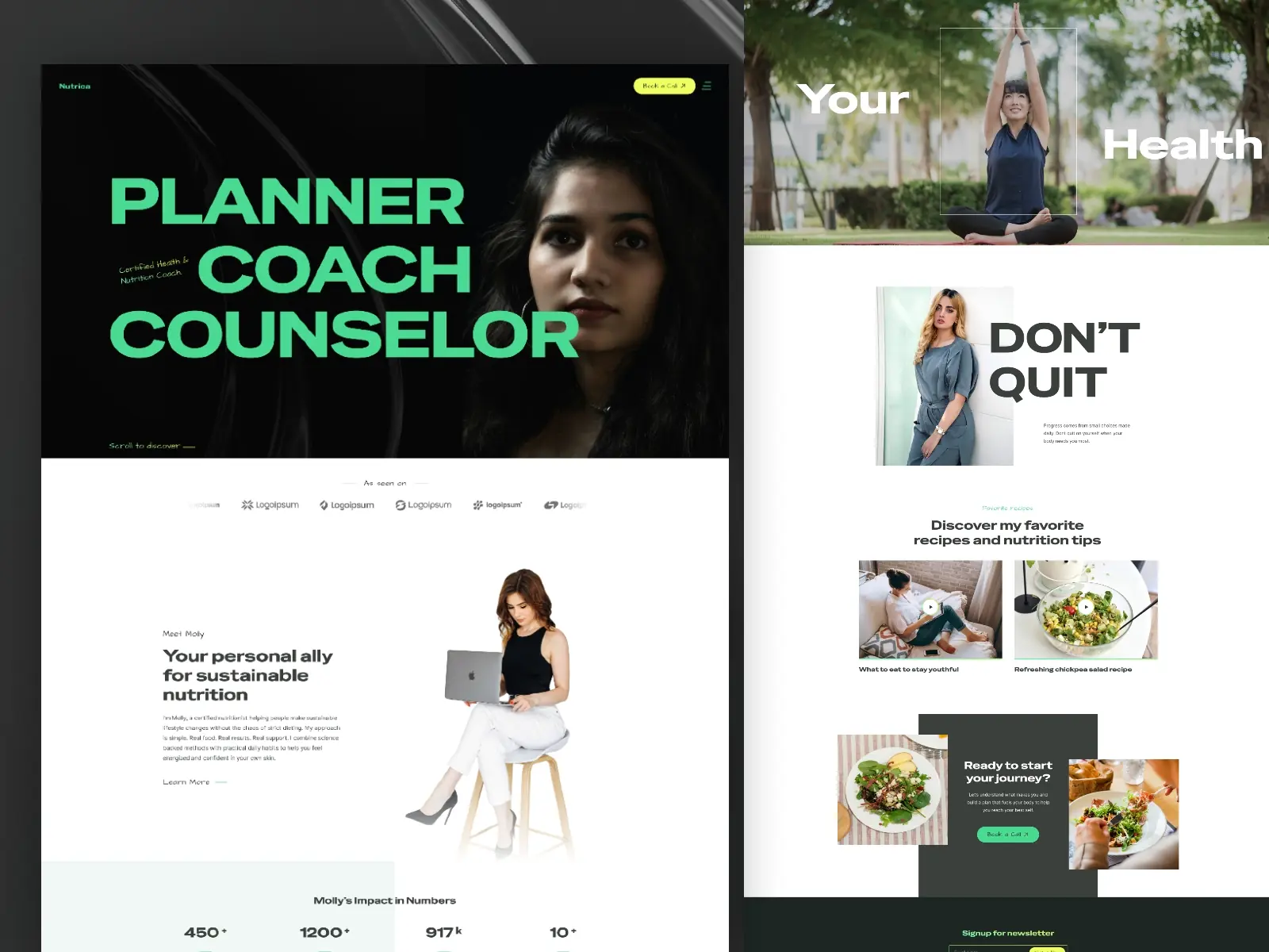 Nutrica — Nutritionist Website Template