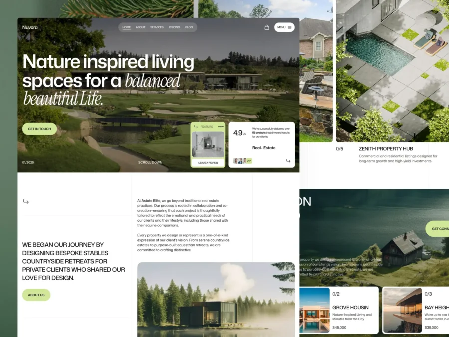 Nuvora — Sustainable Architecture Template — Waida Studio Framer Template