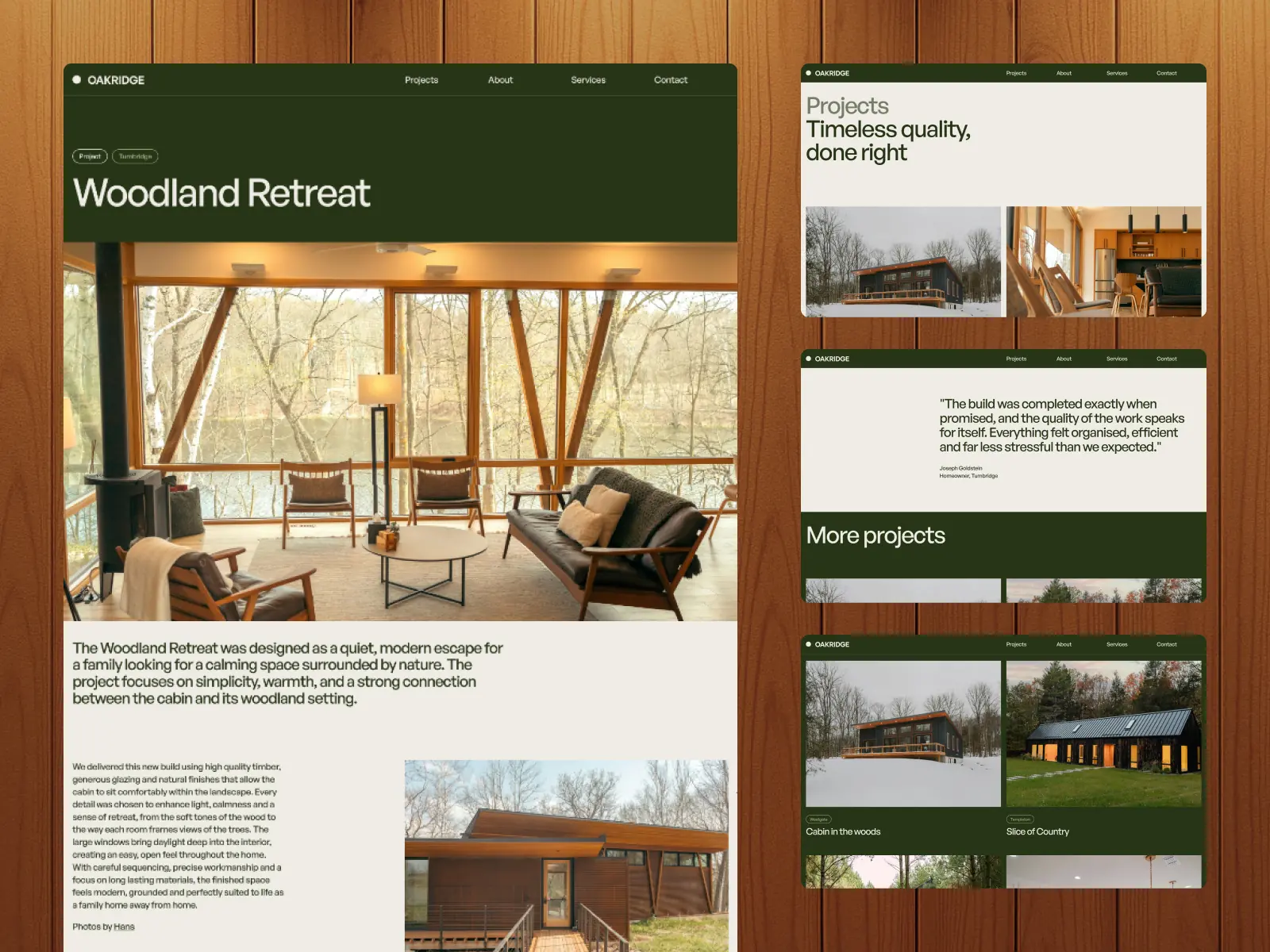 Oakridge — For craft led trades + designers