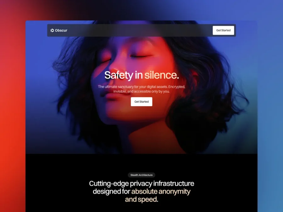 Obscur Tech — SaaS Landing Page Template — Retsen Framer Template