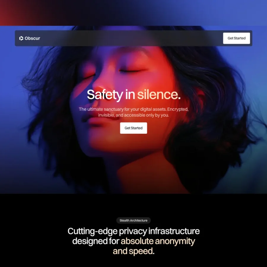 Obscur Tech — SaaS Landing Page Template — Retsen Framer Template
