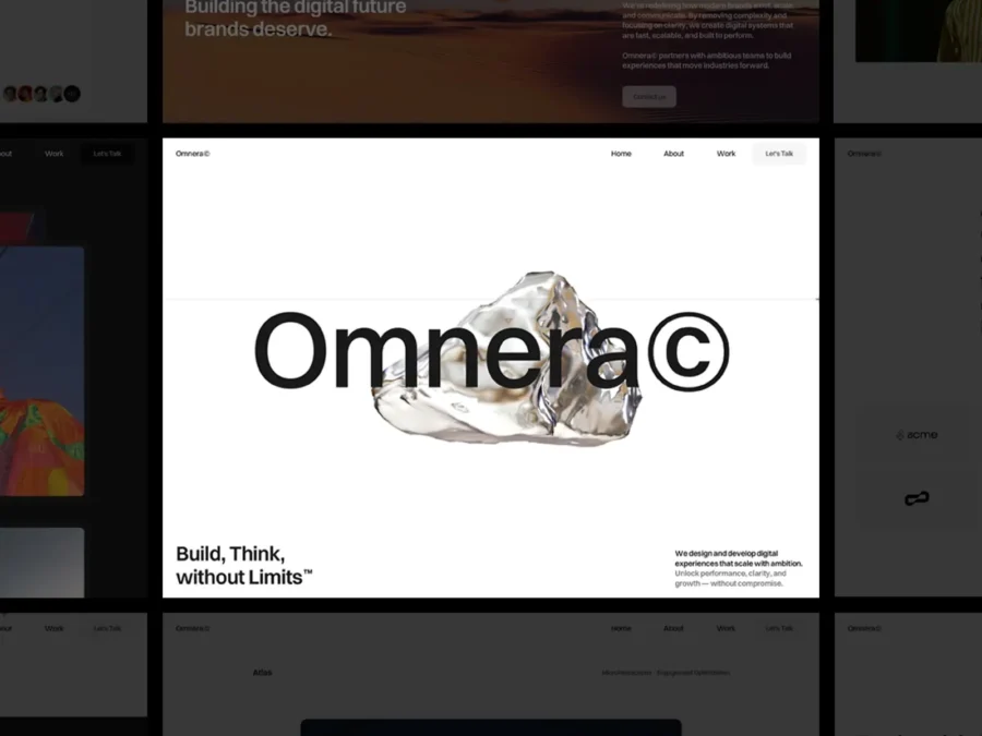 Omnera© X — Studio-grade agency template — Flowmance Framer Template