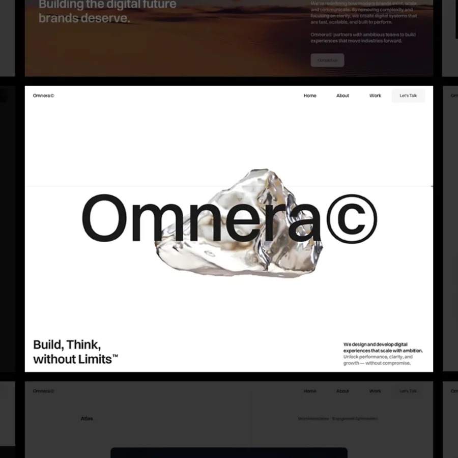 Omnera© X — Studio-grade agency template — Flowmance Framer Template