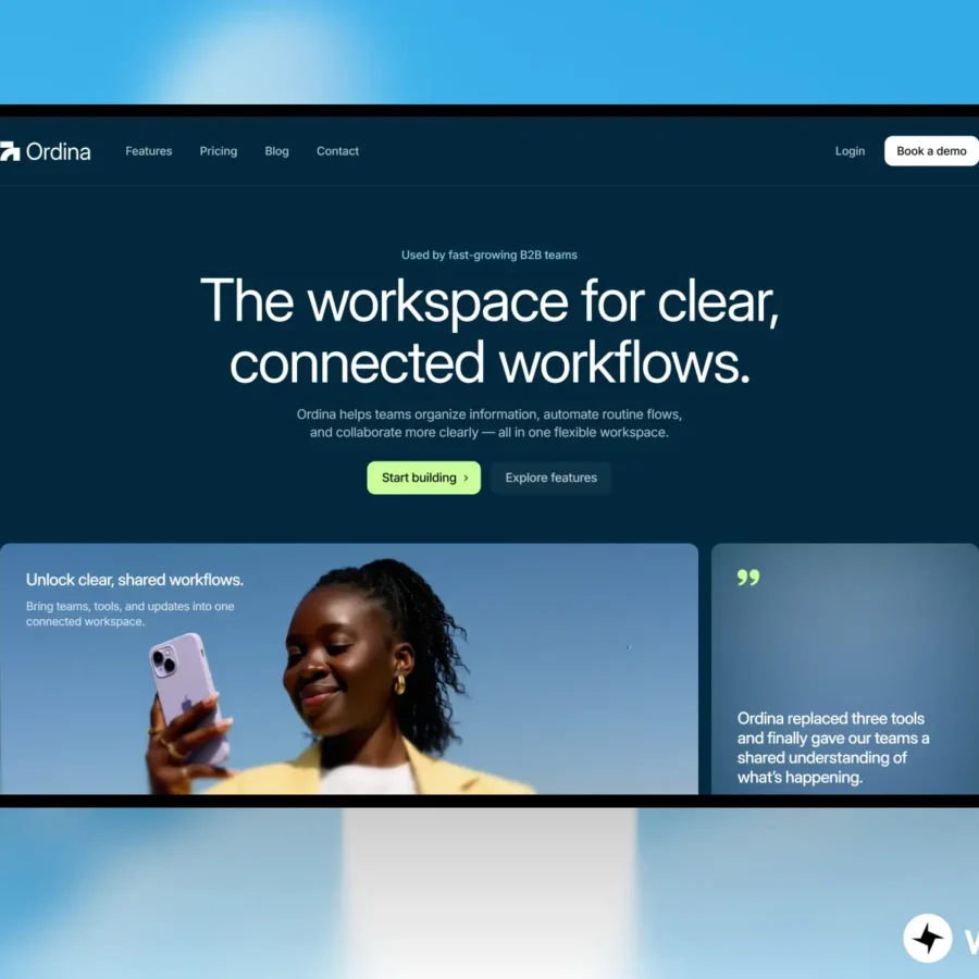 Ordina — B2B Saas Website Template — Krzysztof Hejna Framer Template