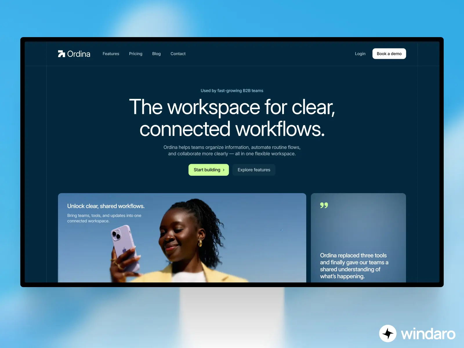 Ordina — B2B Saas Website Template — Krzysztof Hejna Framer Template