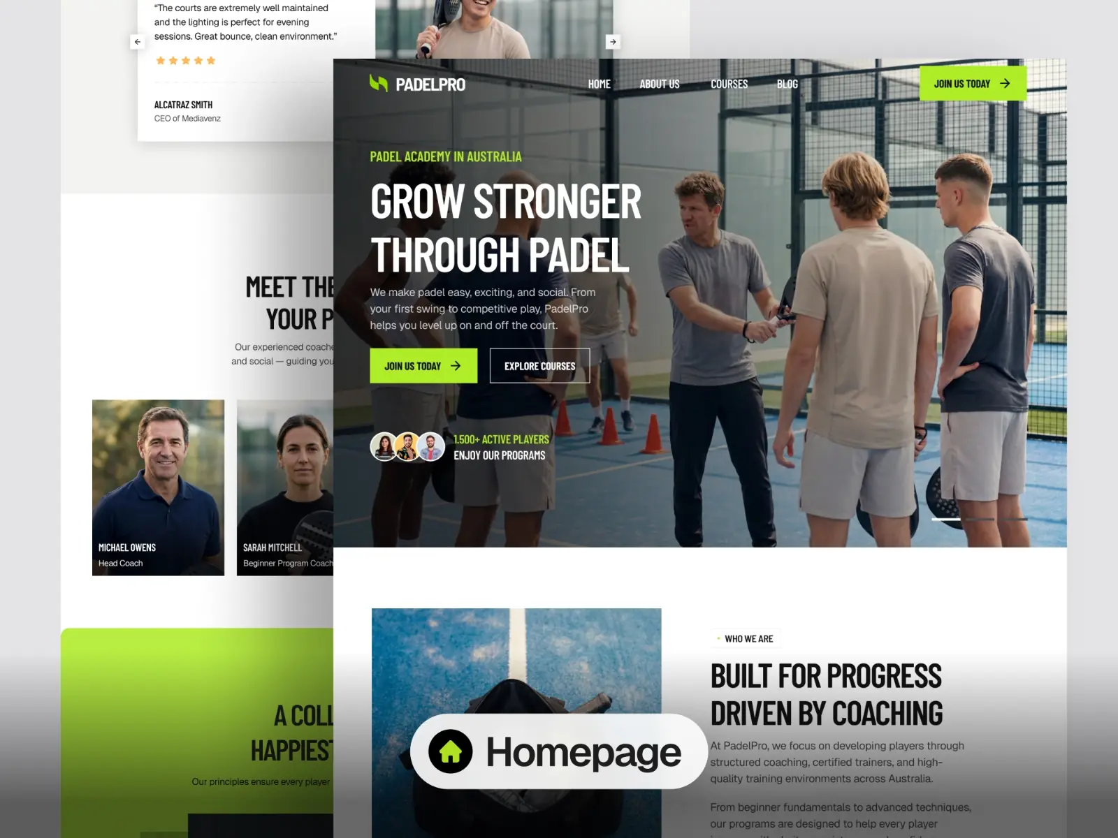 PadelPro — Sport Club & Community Template