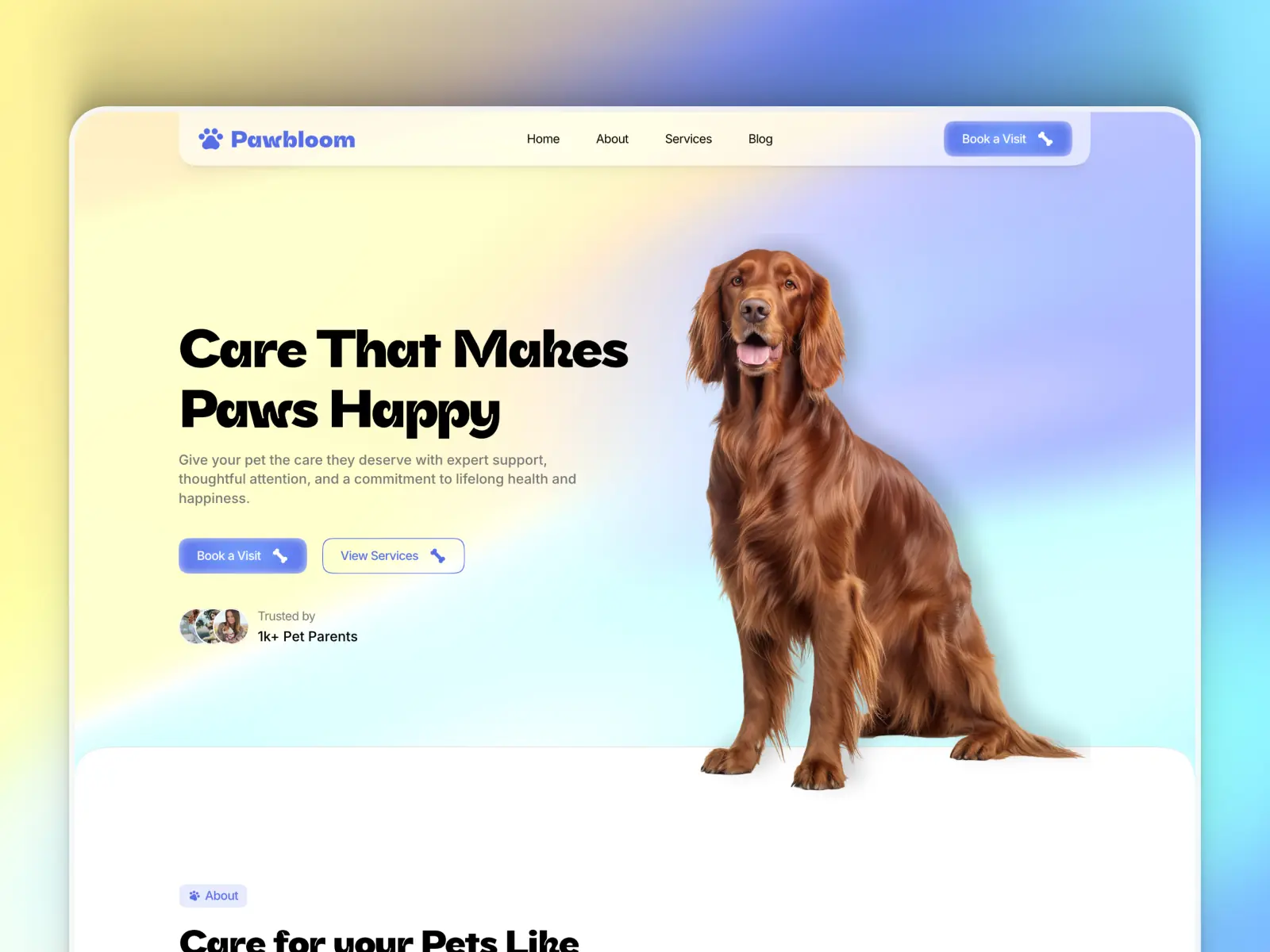 Pawbloom — Premium Petcare Template — Jitu Raut Framer Template