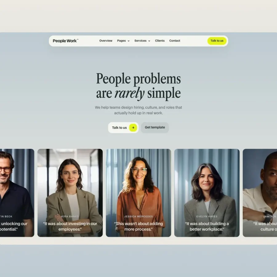 People Work™ — For Consultants and HR companies — 108™ Supply Framer Template