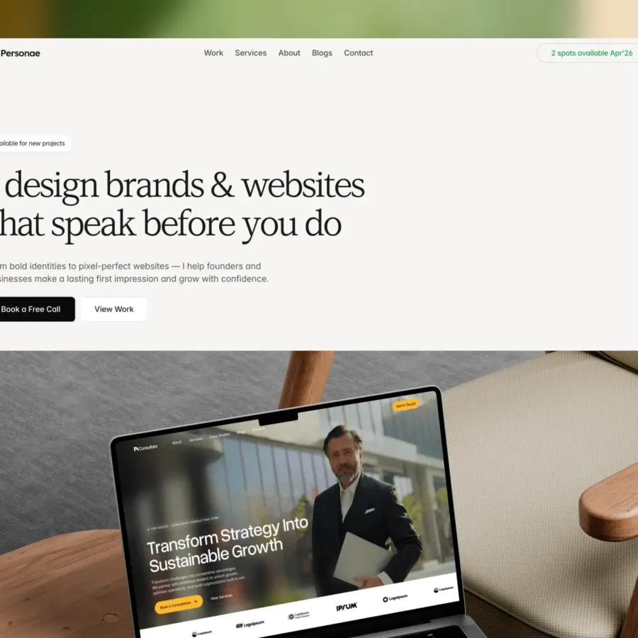Personae — Brand & Portfolio Template — Vinayak Thakur Framer Template